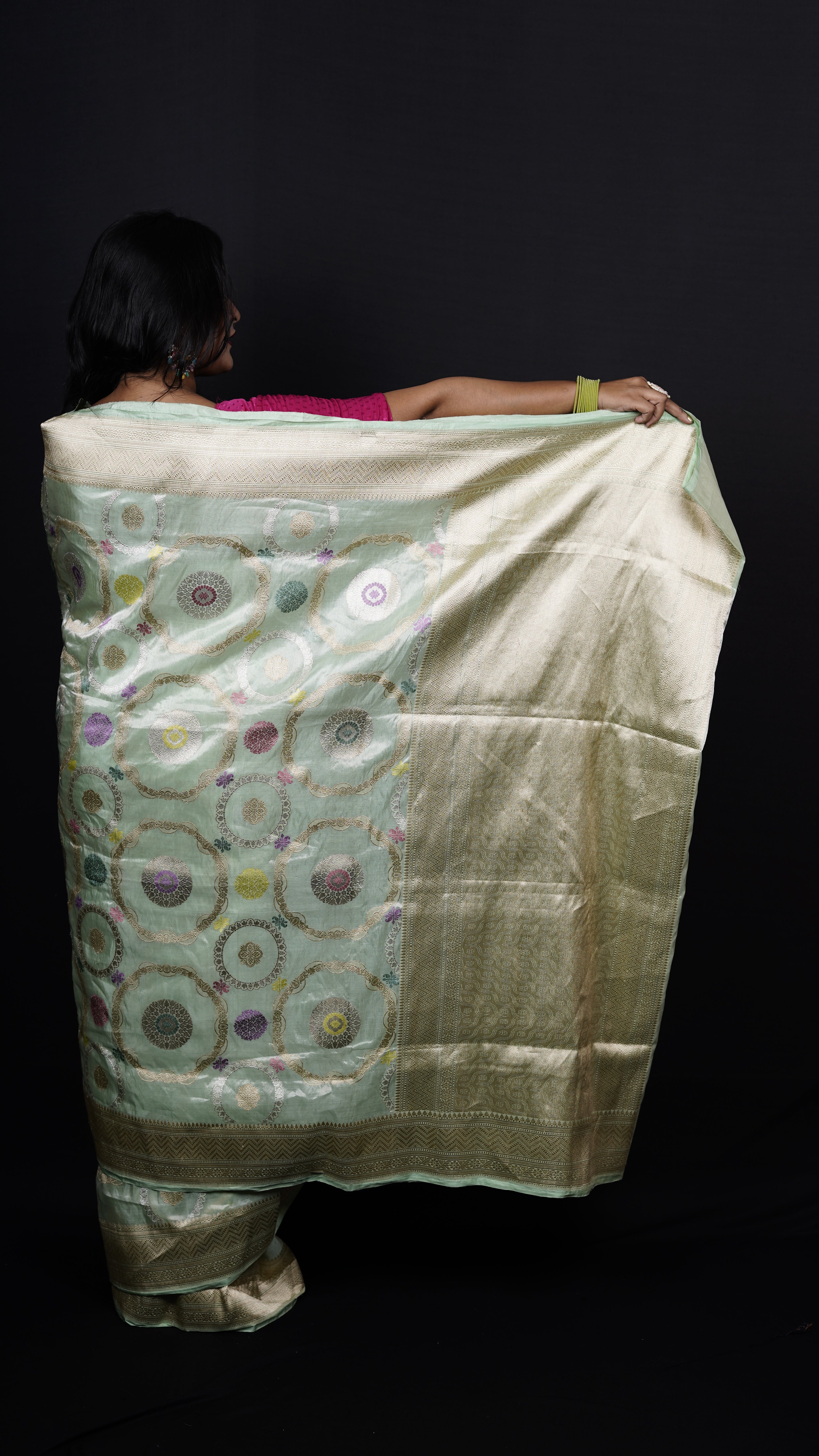 Pure Banarasi Handloom Tissue Katan Saree
