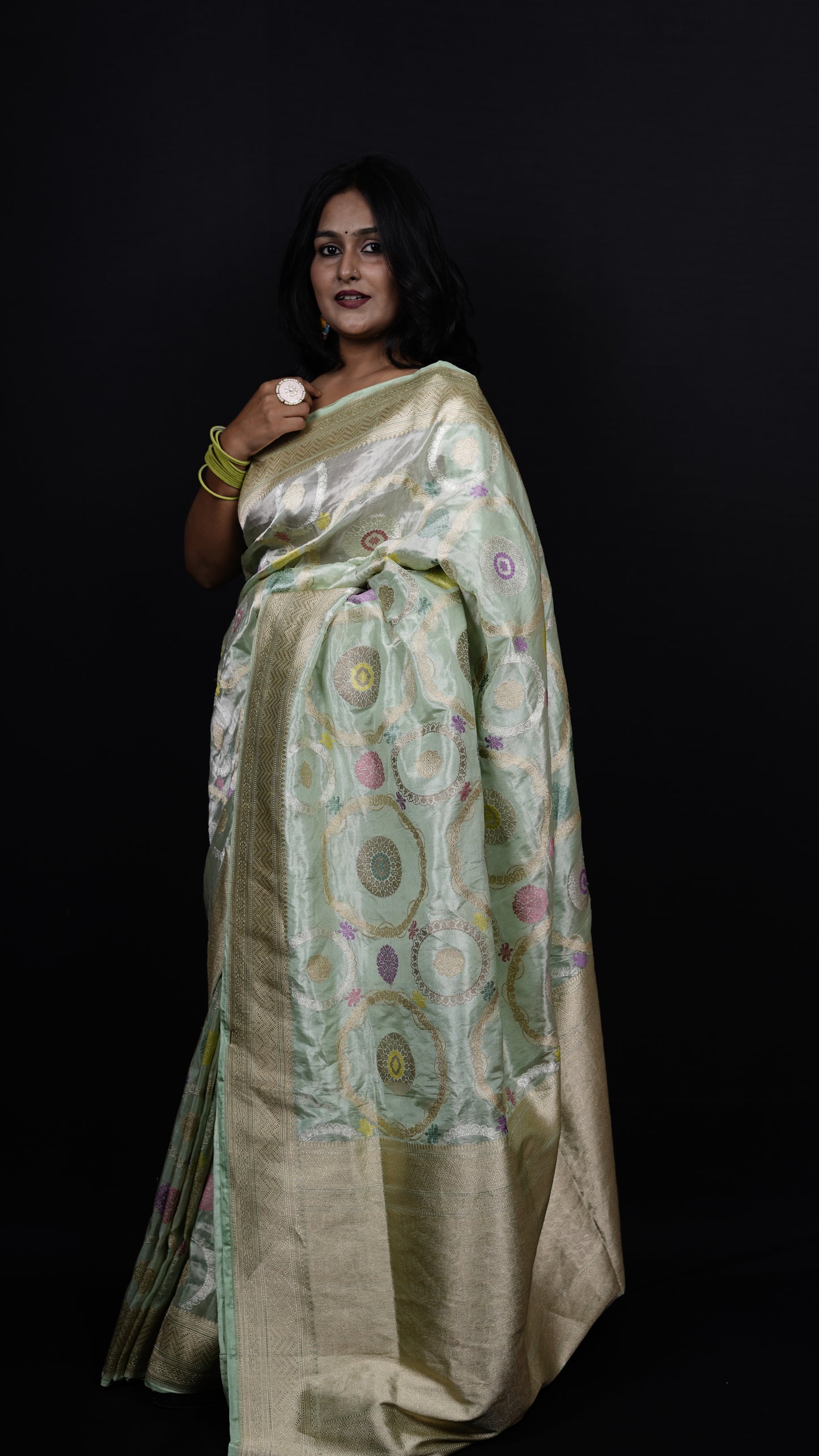 Pure Banarasi Handloom Tissue Katan Saree