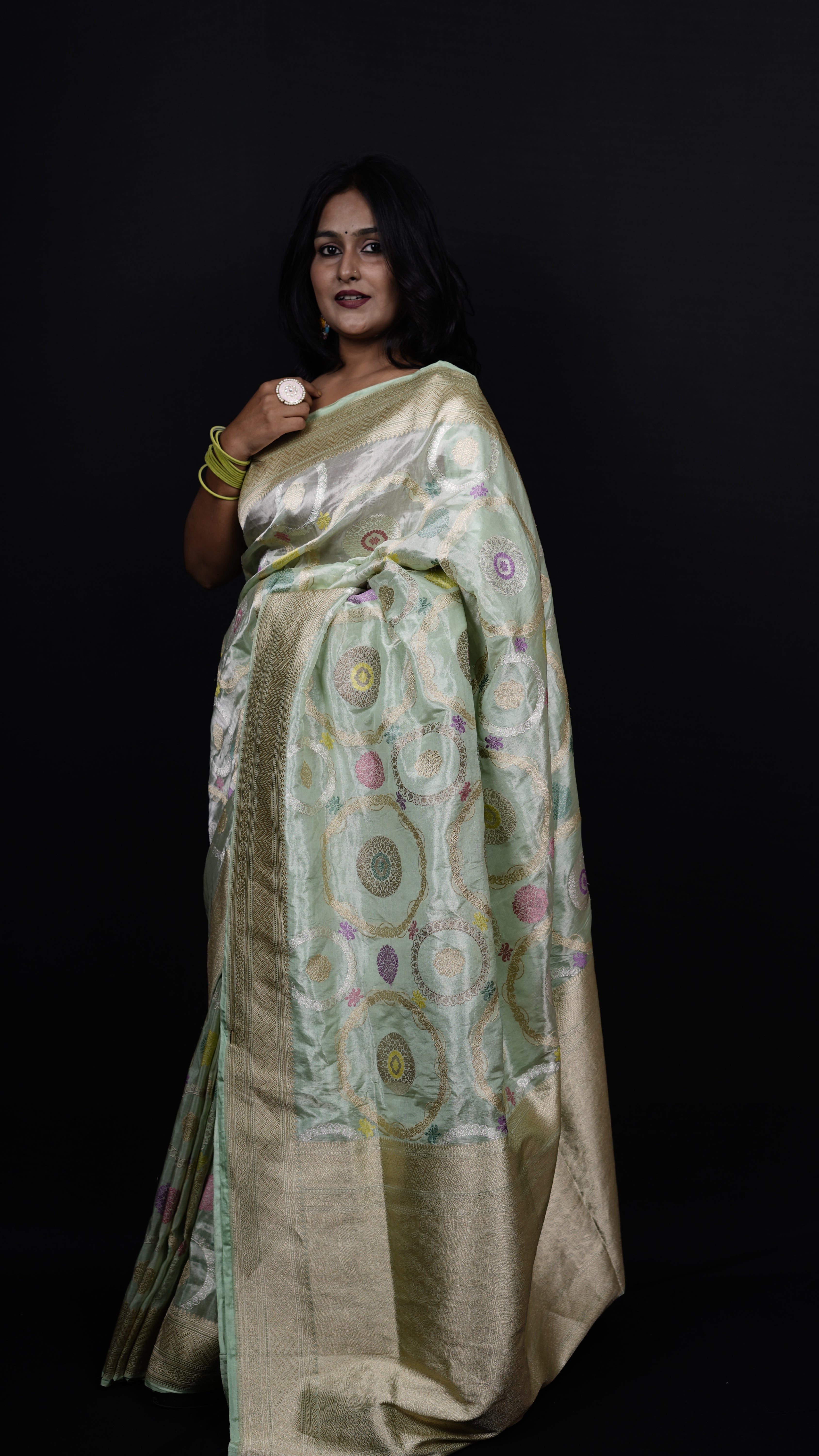 Pure Banarasi Handloom Tissue Katan Saree
