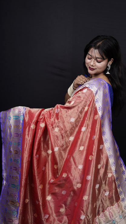 Pure Banarasi Handloom Tissue Katan Saree