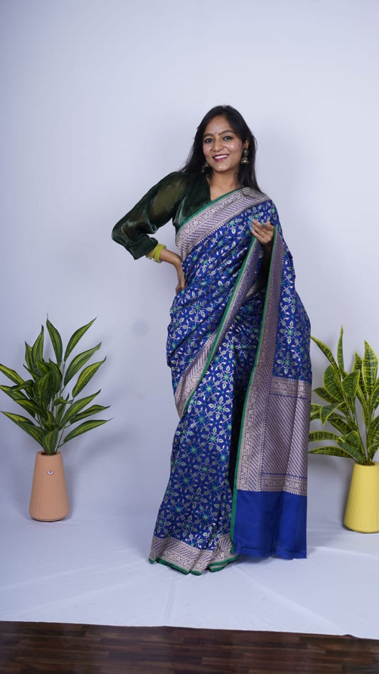 Pure Banarasi Handloom Katan Georgette Saree