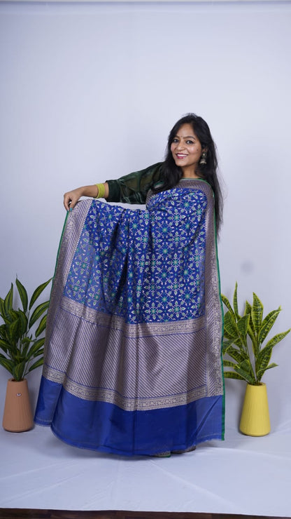 Pure Banarasi Handloom Katan Georgette Saree