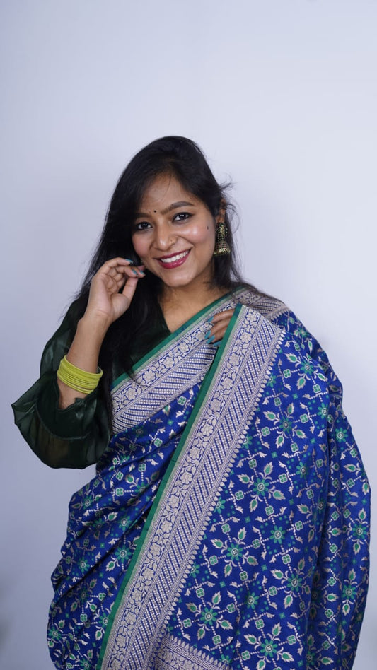 Pure Banarasi Handloom Katan Georgette Saree