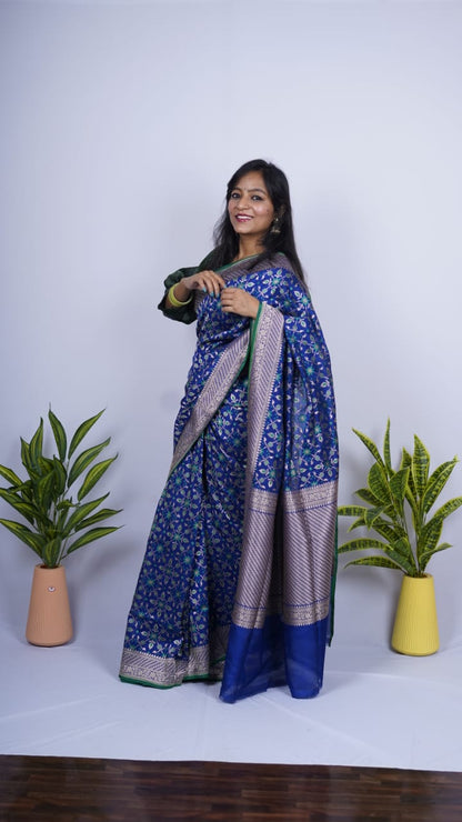 Pure Banarasi Handloom Katan Georgette Saree
