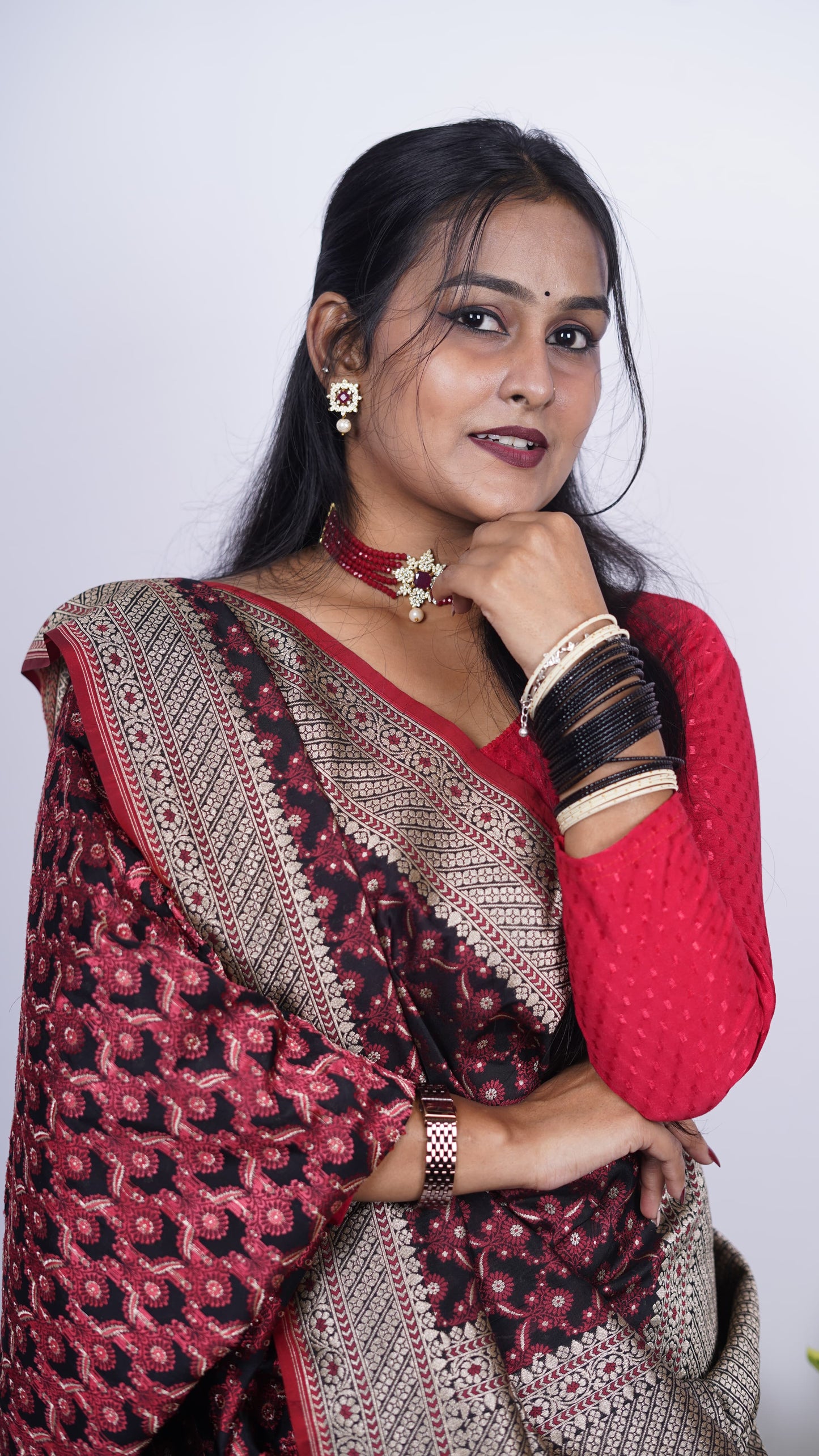 Pure Banarasi Handloom Katan Georgette Saree