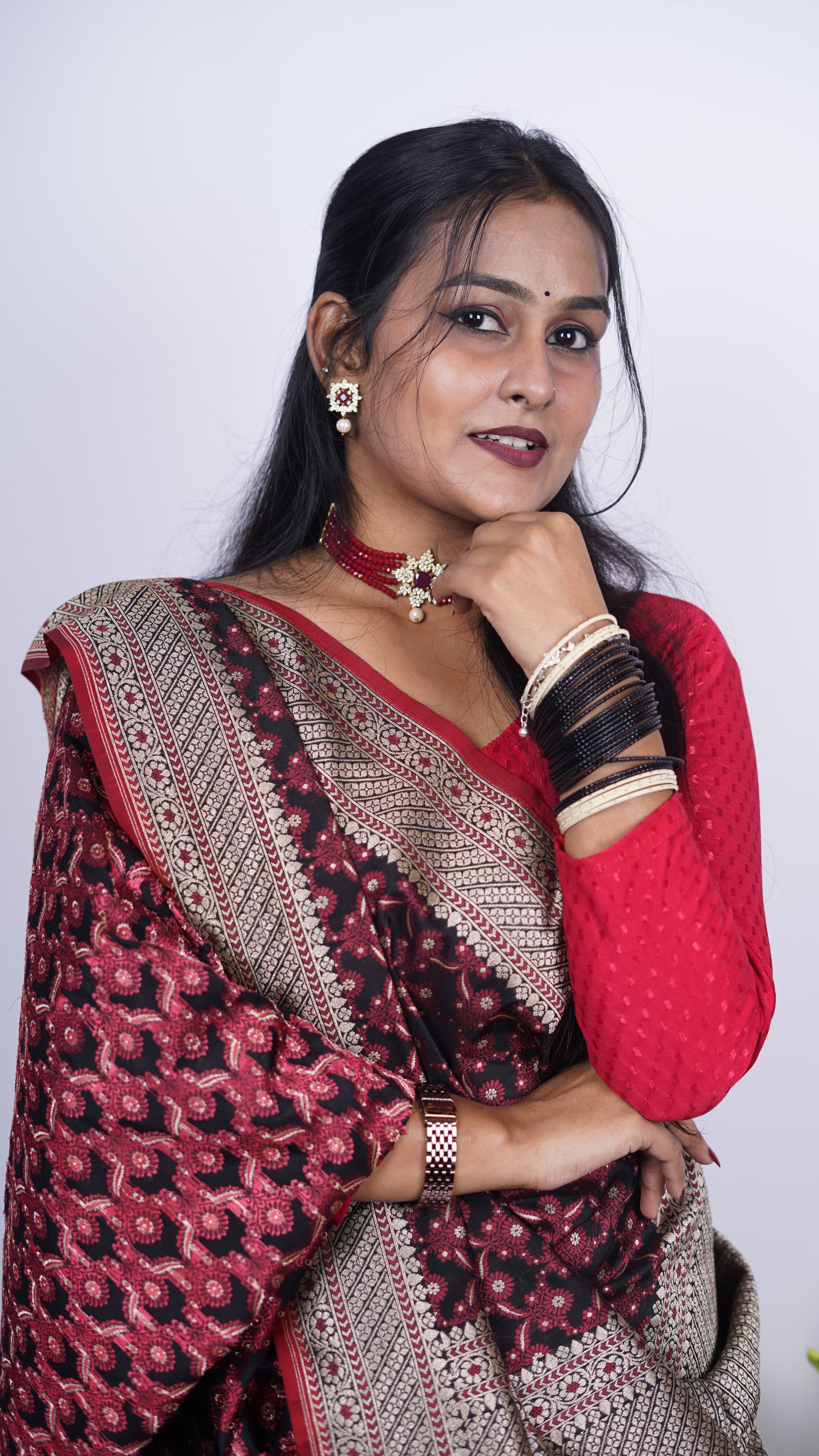 Pure Banarasi Handloom Katan Georgette Saree