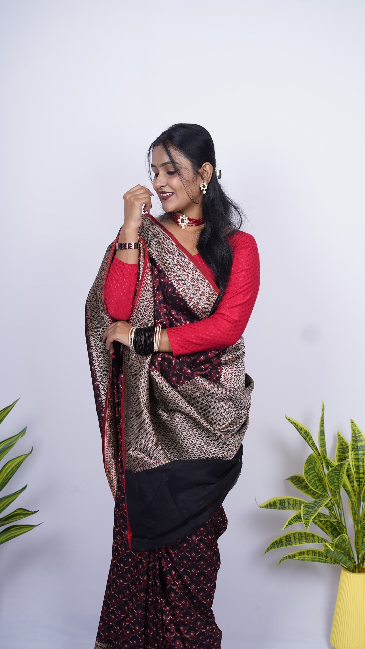 Pure Banarasi Handloom Katan Georgette Saree