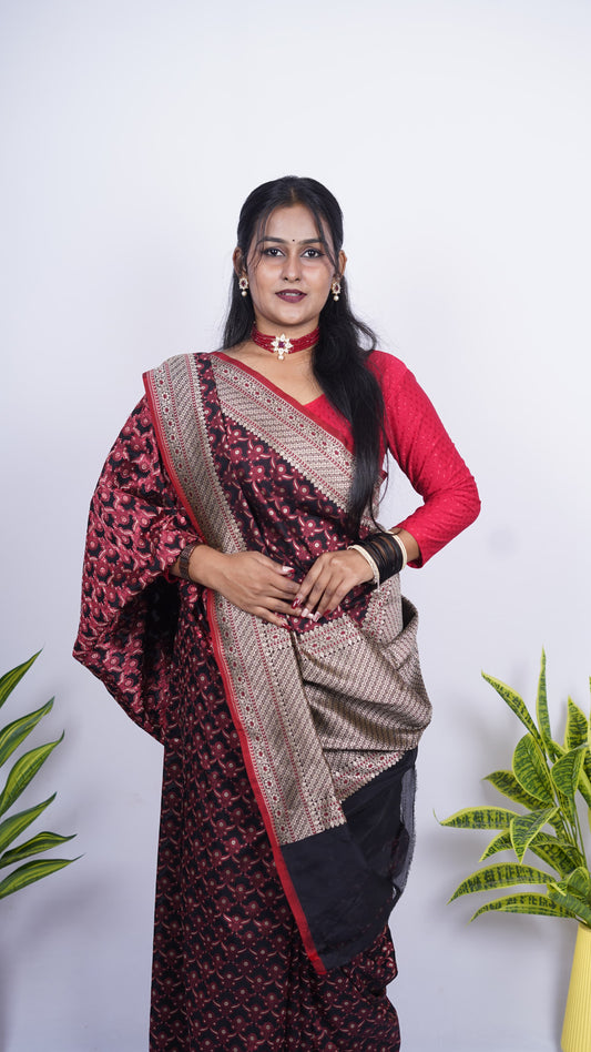 Pure Banarasi Handloom Katan Georgette Saree