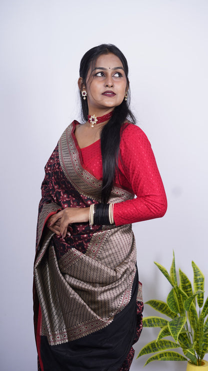 Pure Banarasi Handloom Katan Georgette Saree