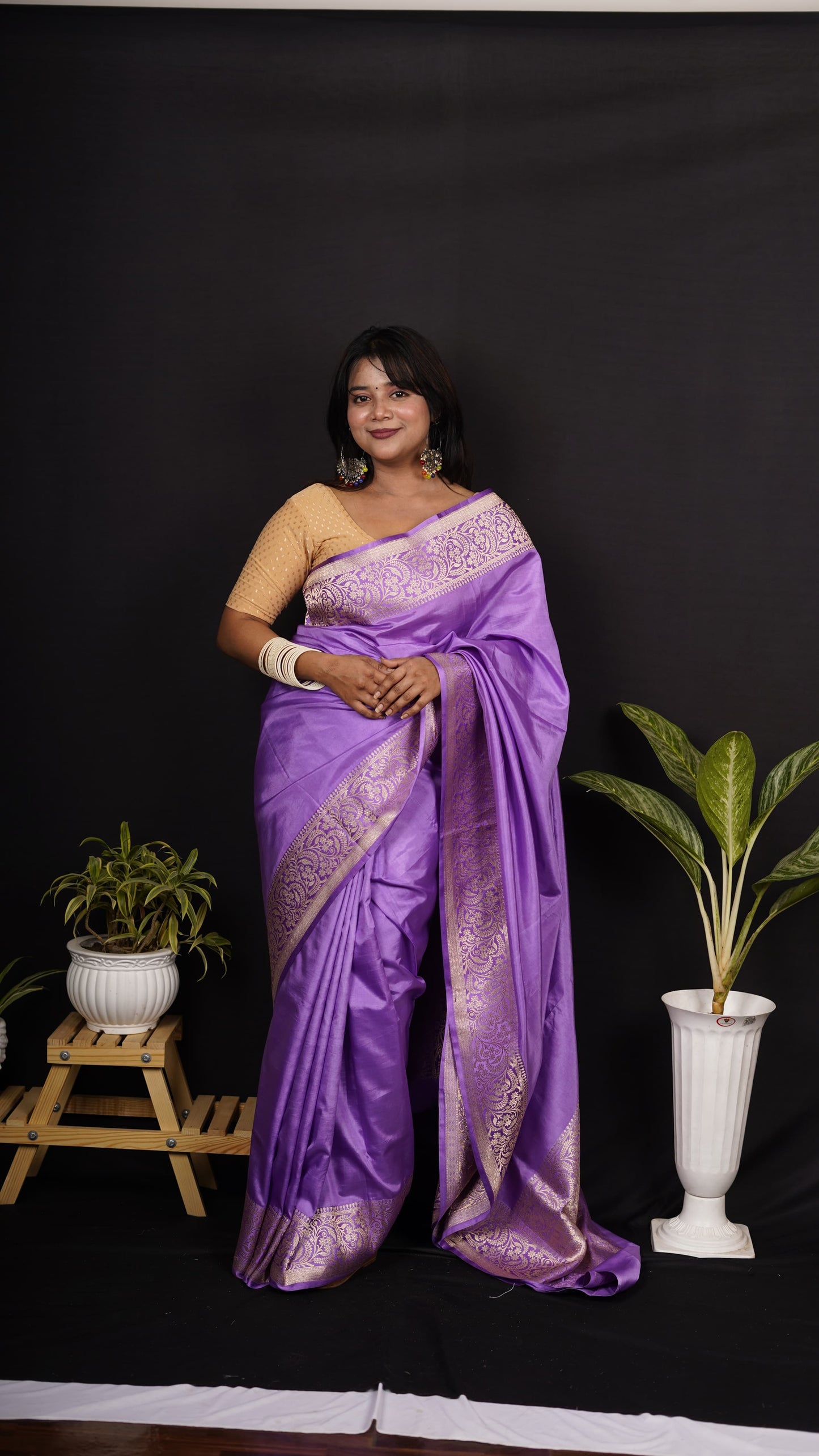 Pure Banarasi Handloom Katan Valkalam Saree