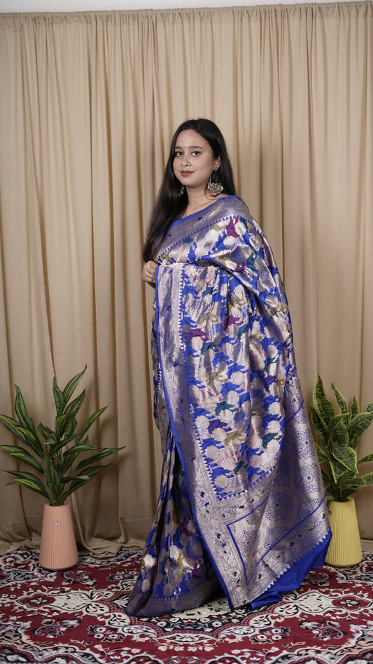 Pure Banarasi Handloom Katan Silk Rangkaat Patola Saree