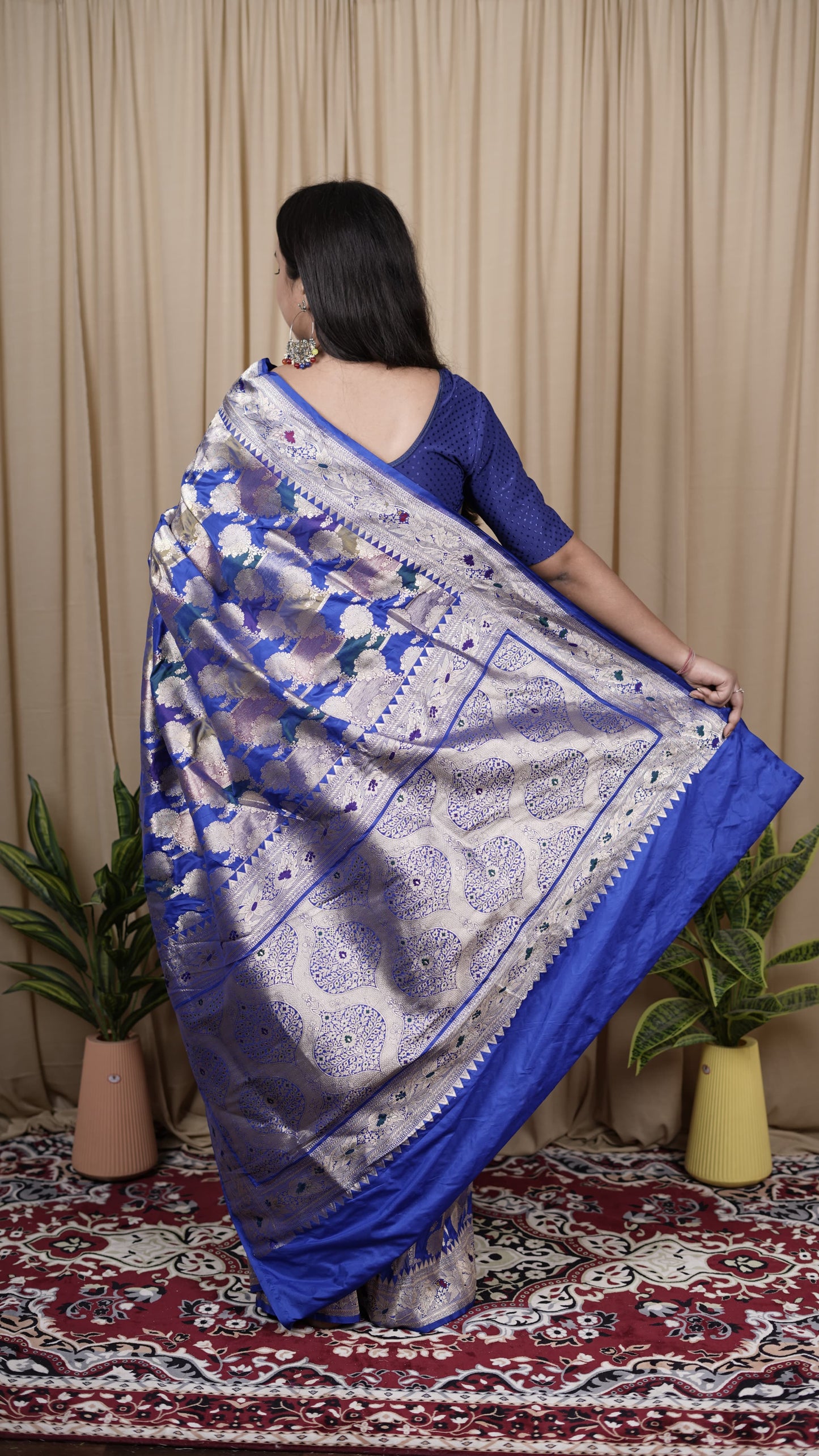 Pure Banarasi Handloom Katan Silk Rangkaat Patola Saree