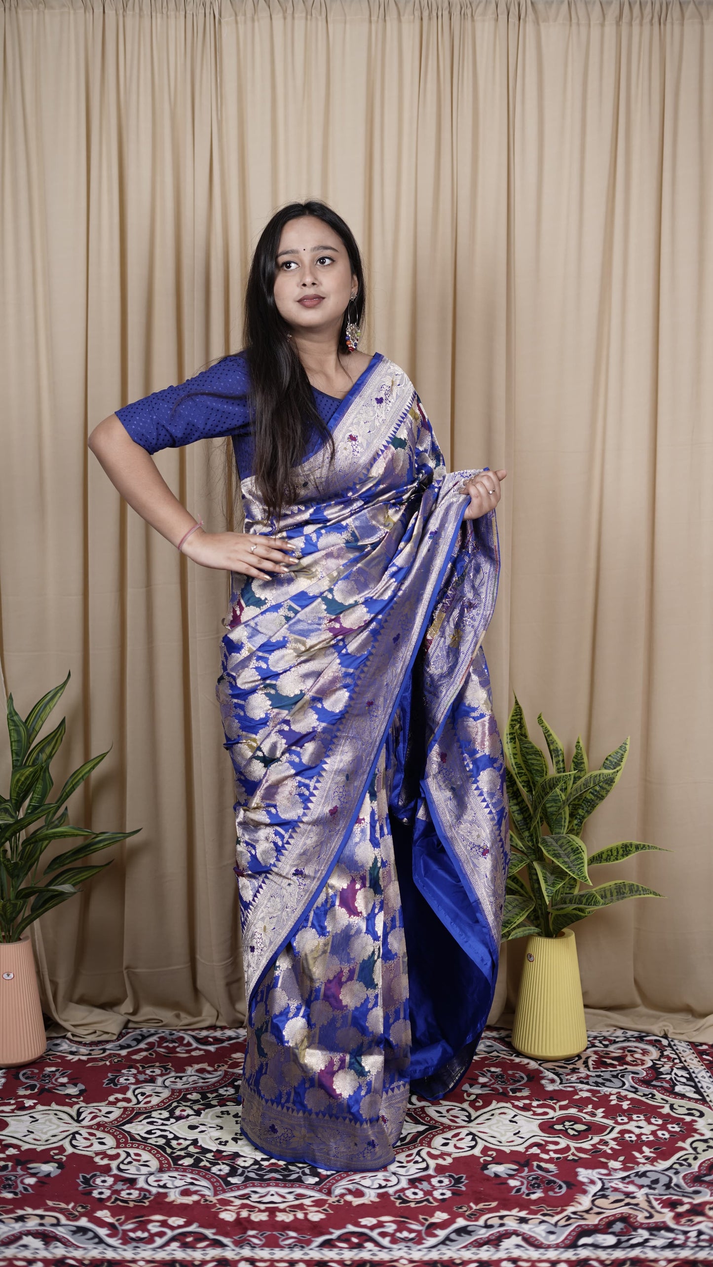 Pure Banarasi Handloom Katan Silk Rangkaat Patola Saree