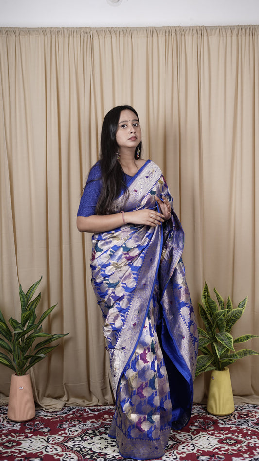 Pure Banarasi Handloom Katan Silk Rangkaat Patola Saree