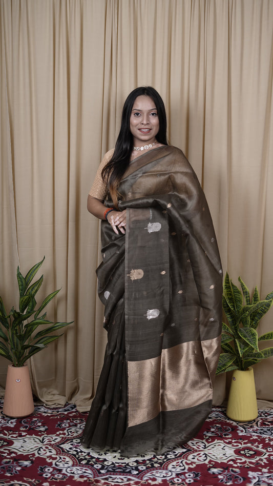 Pure Banarasi Handloom Organza Rupa Sona Saree