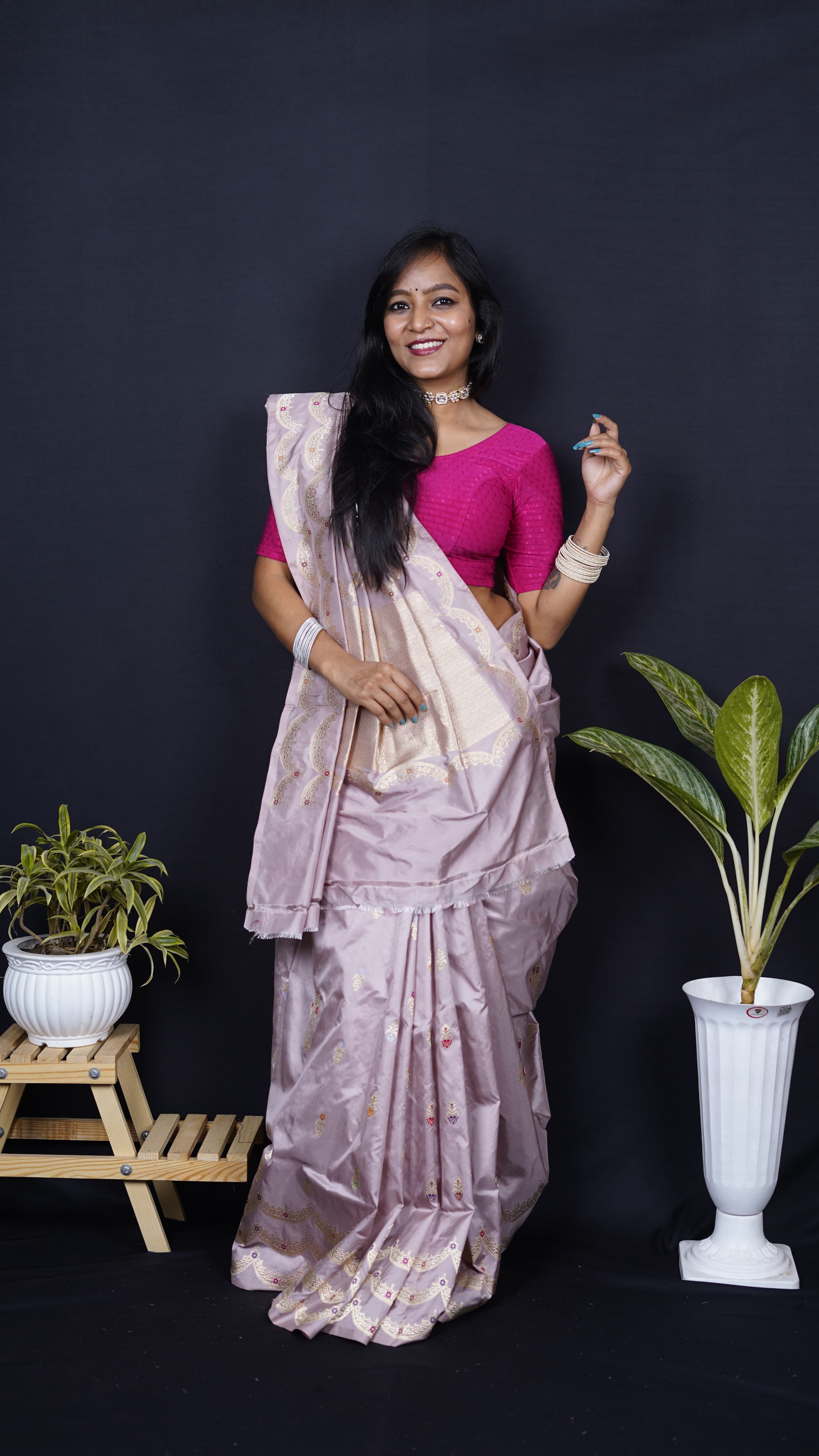 Pure Banarasi Handloom Katan Tilfi Designer Saree