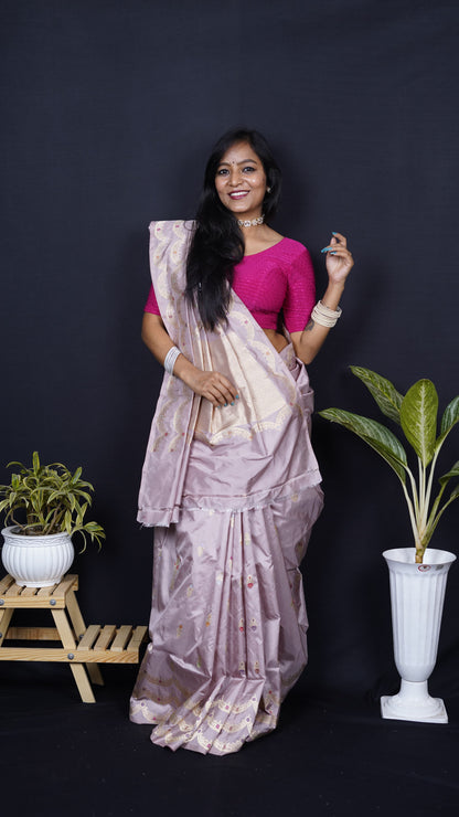 Pure Banarasi Handloom Katan Tilfi Designer Saree