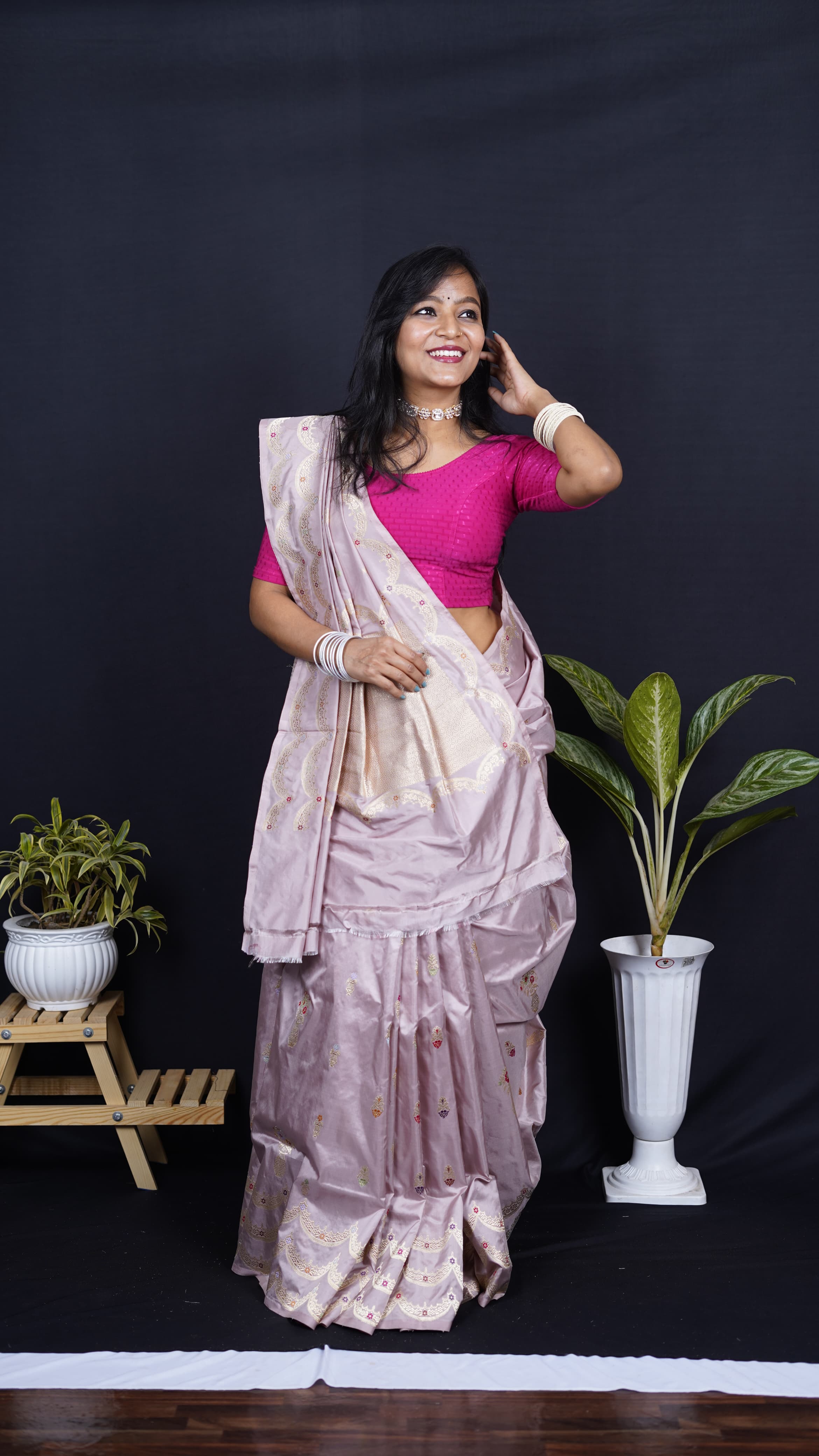 Pure Banarasi Handloom Katan Tilfi Designer Saree
