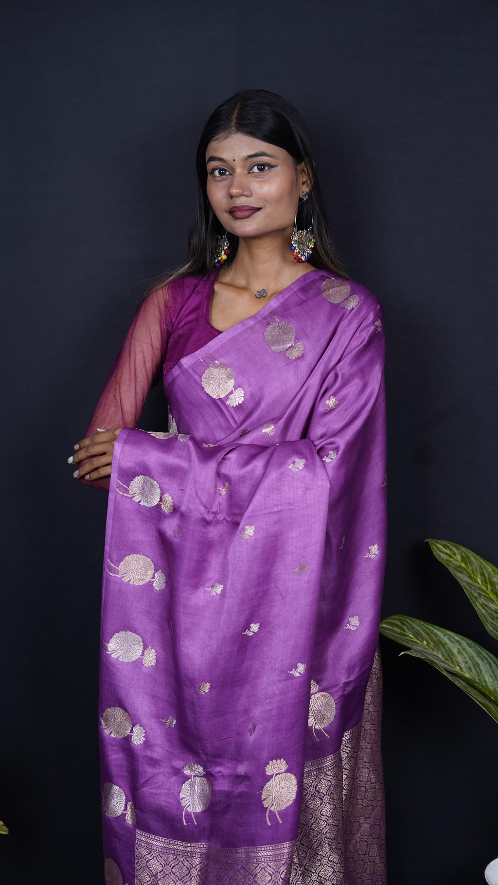 Pure Banarasi Handloom Mashru Designer Saree