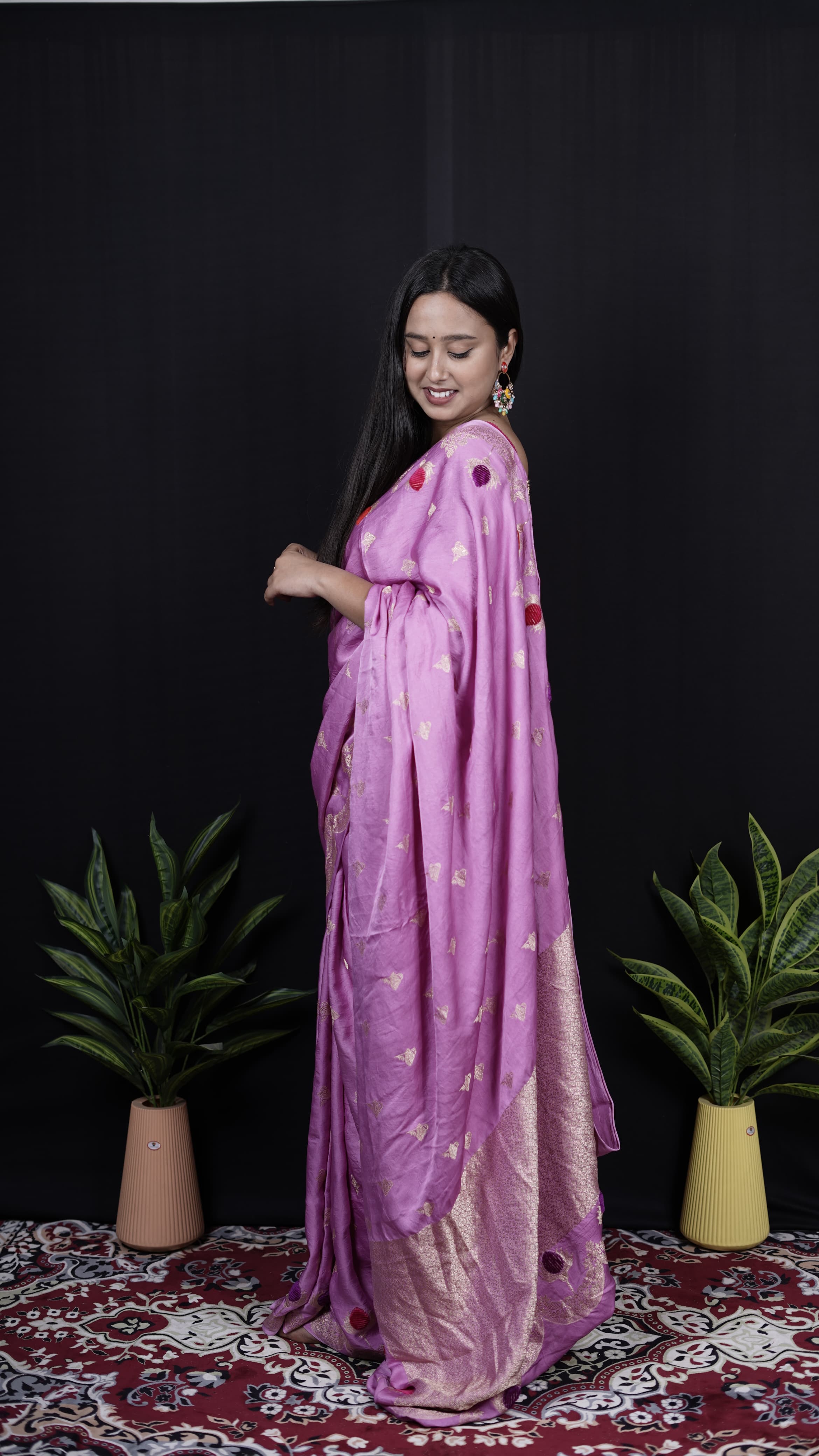 Pure Banarasi Handloom Mashru Velvet Saree