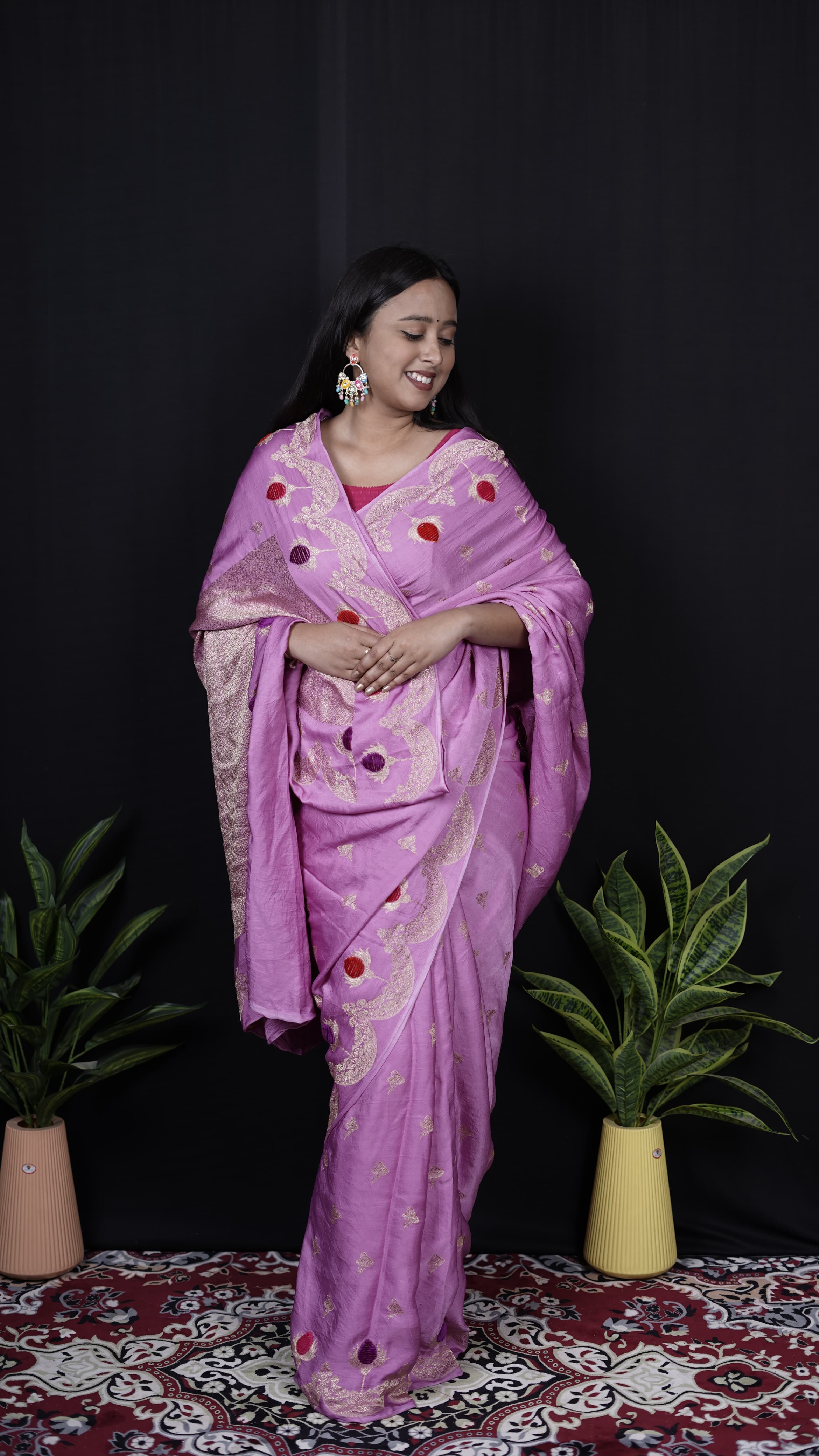 Pure Banarasi Handloom Mashru Velvet Saree