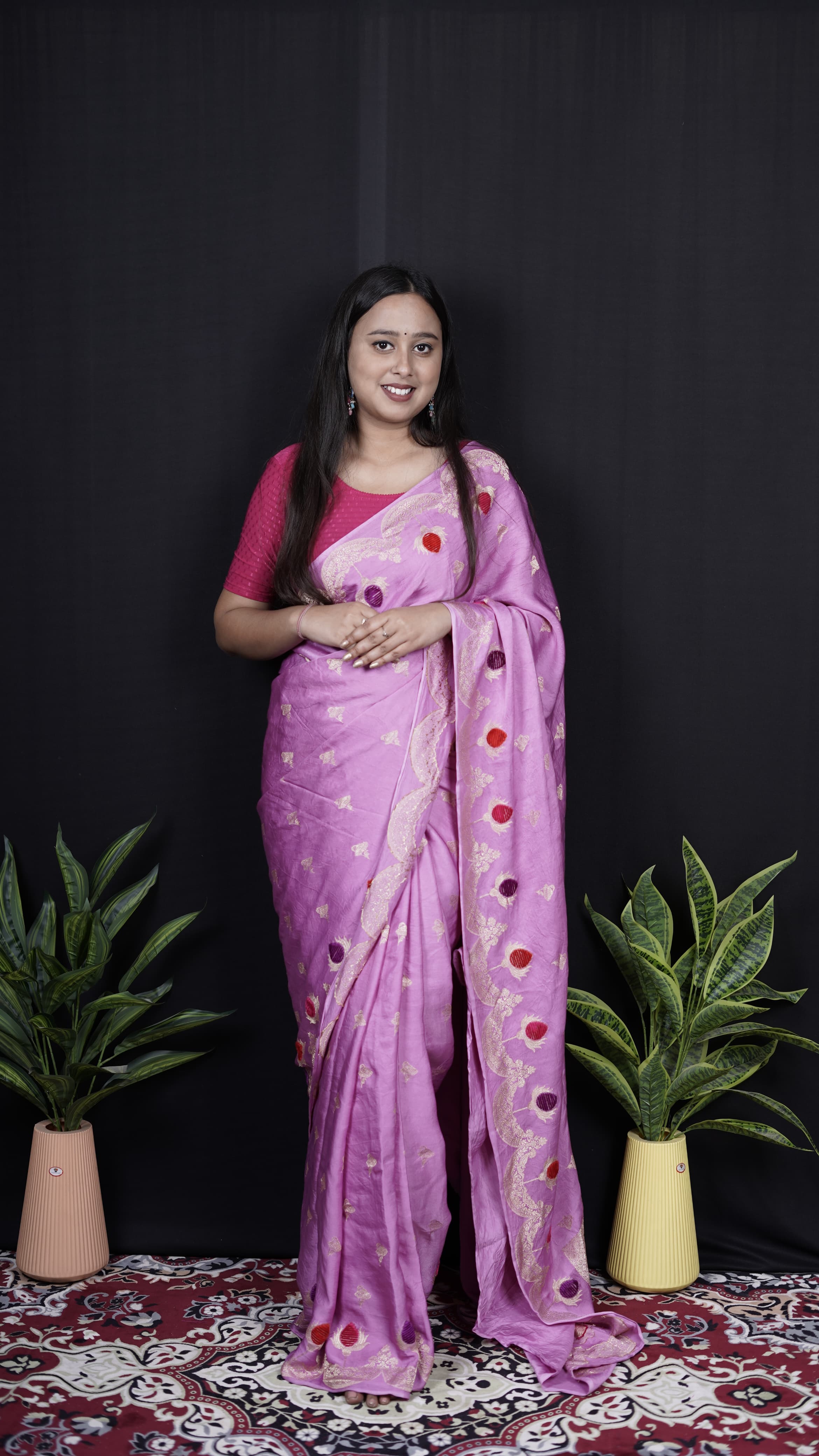 Pure Banarasi Handloom Mashru Velvet Saree