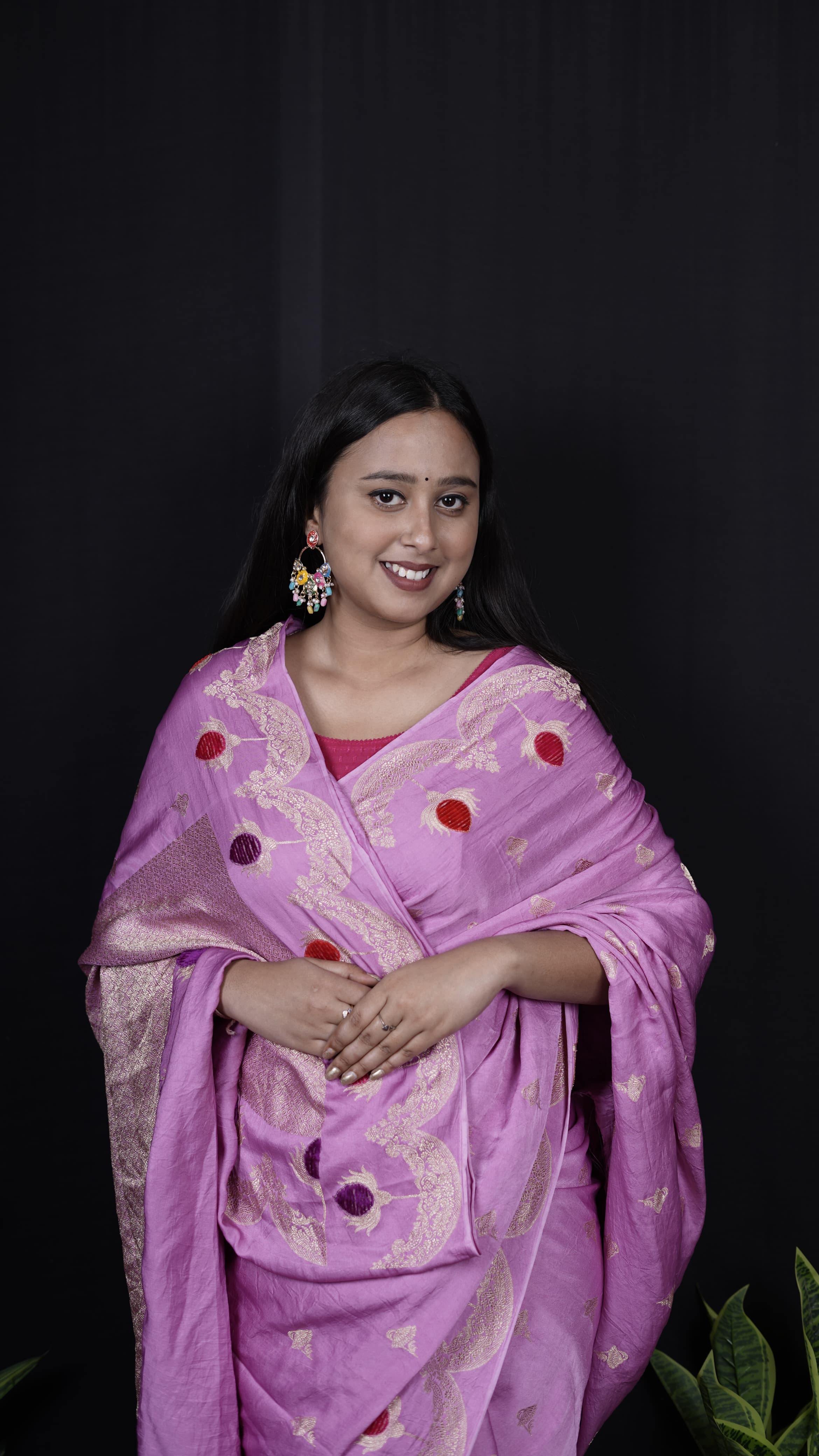 Pure Banarasi Handloom Mashru Velvet Saree