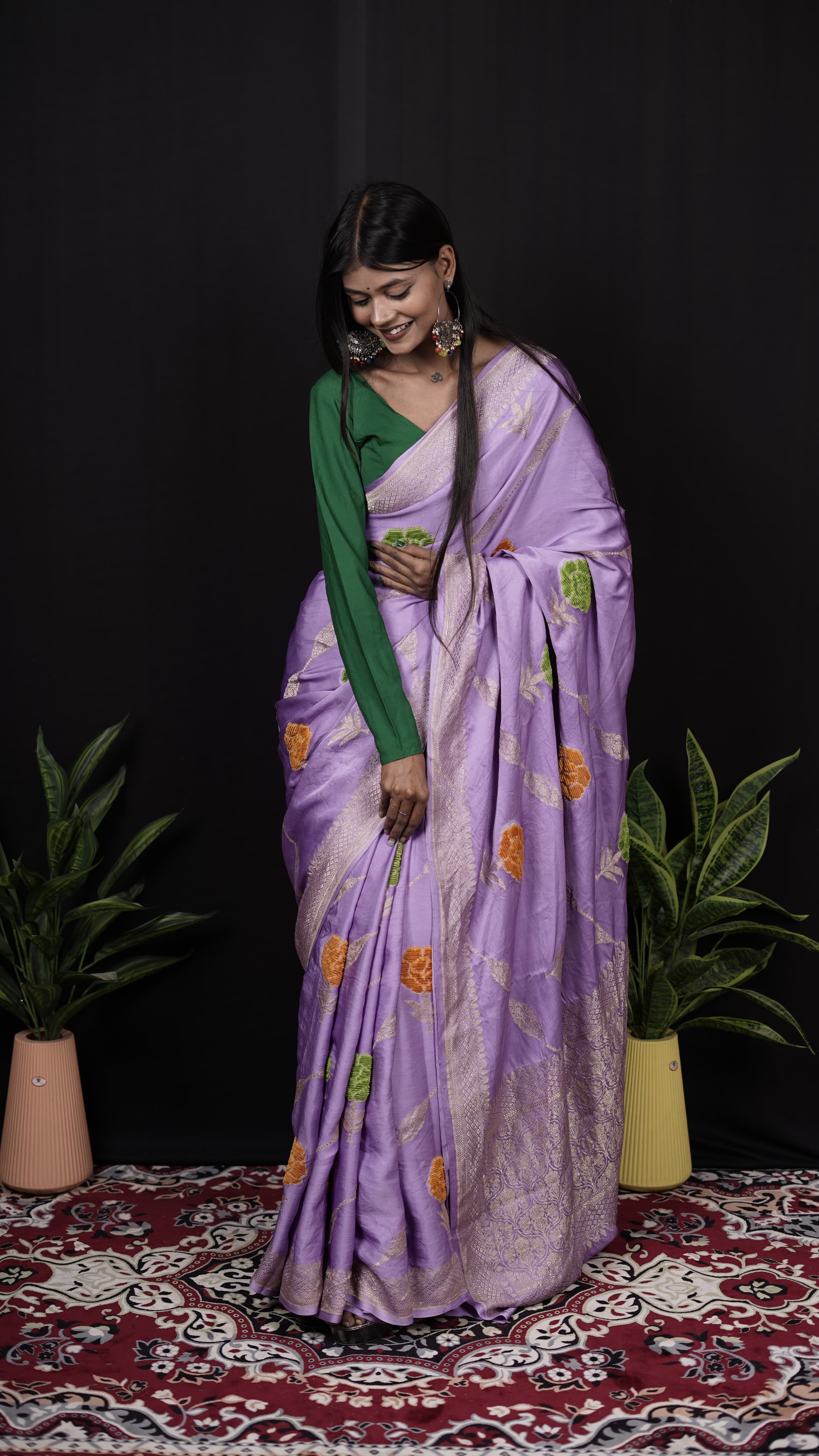 Pure Banarasi Handloom Mashru Velvet Saree