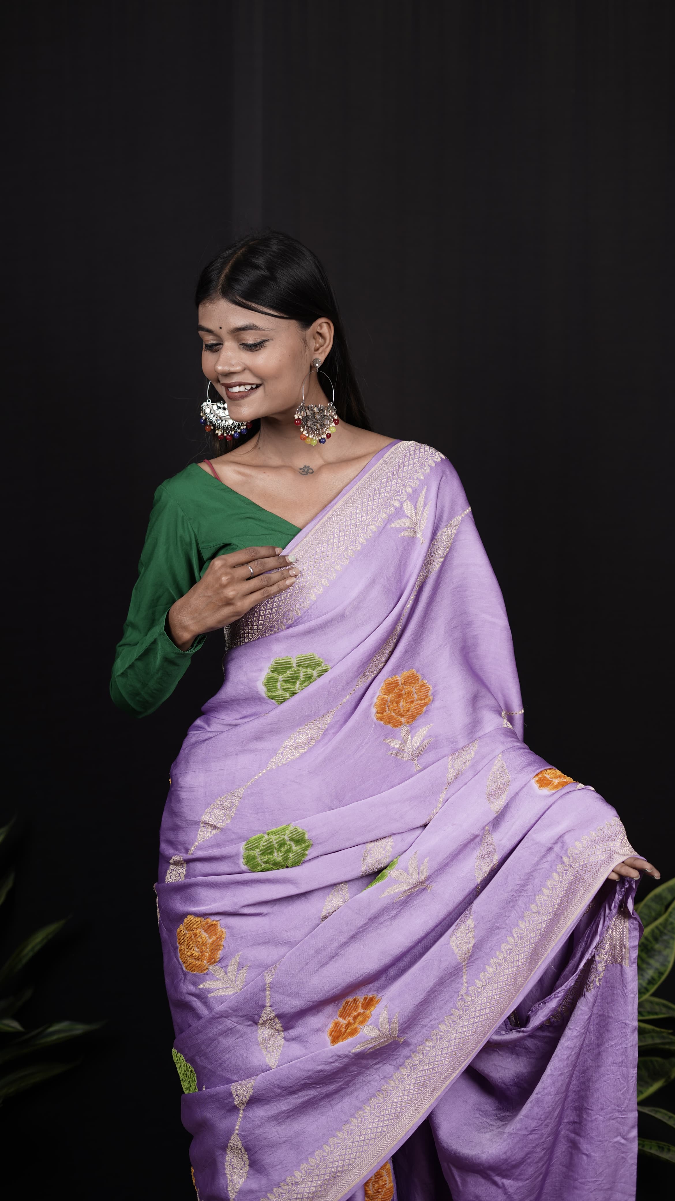 Pure Banarasi Handloom Mashru Velvet Saree