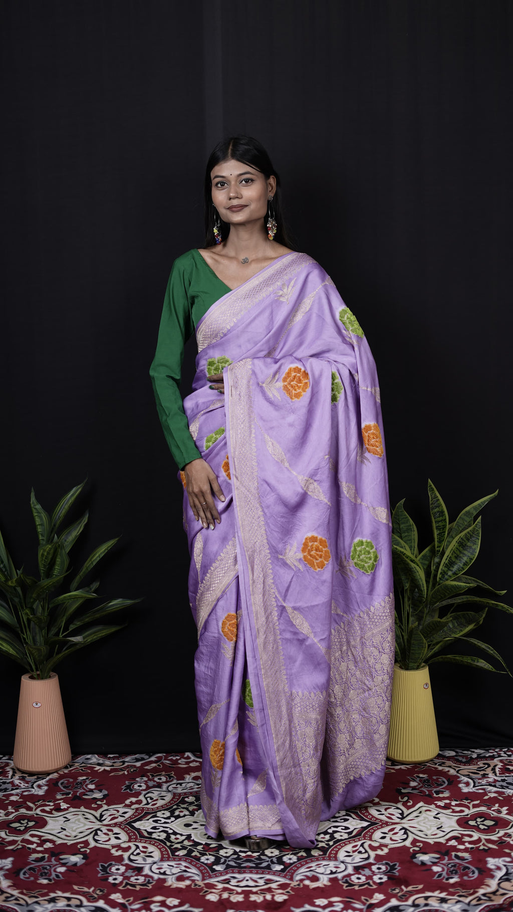 Pure Banarasi Handloom Mashru Velvet Saree