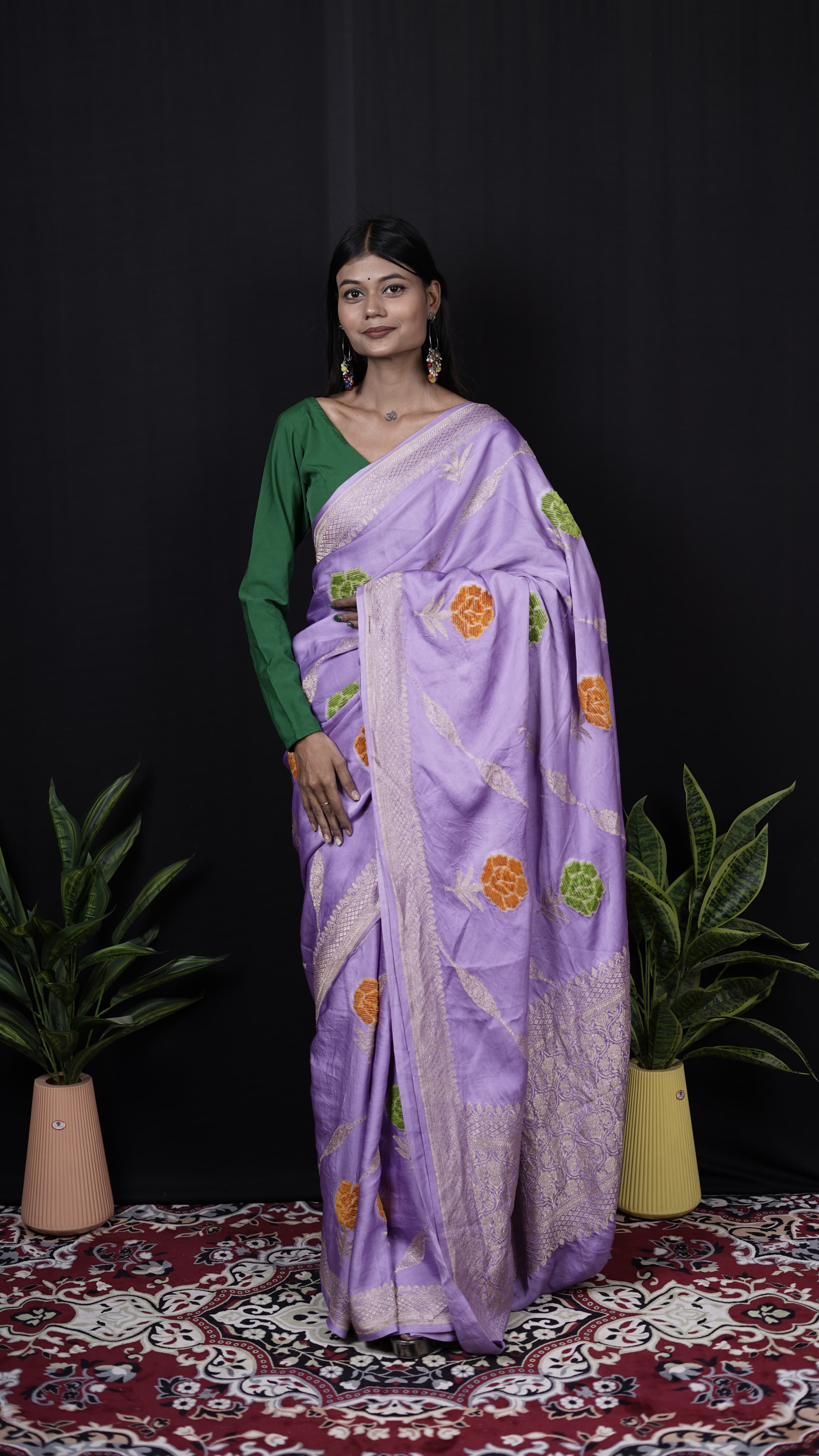 Pure Banarasi Handloom Mashru Velvet Saree