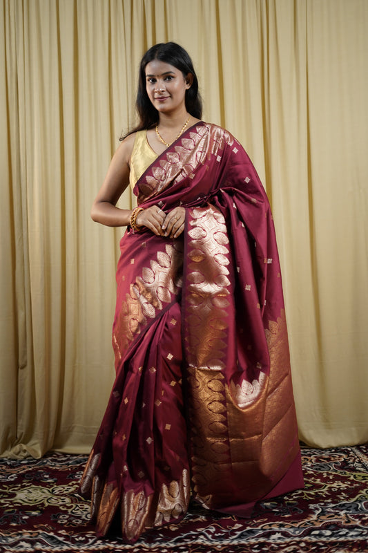 Pure Banarasi Handloom Traditional Boota Saree