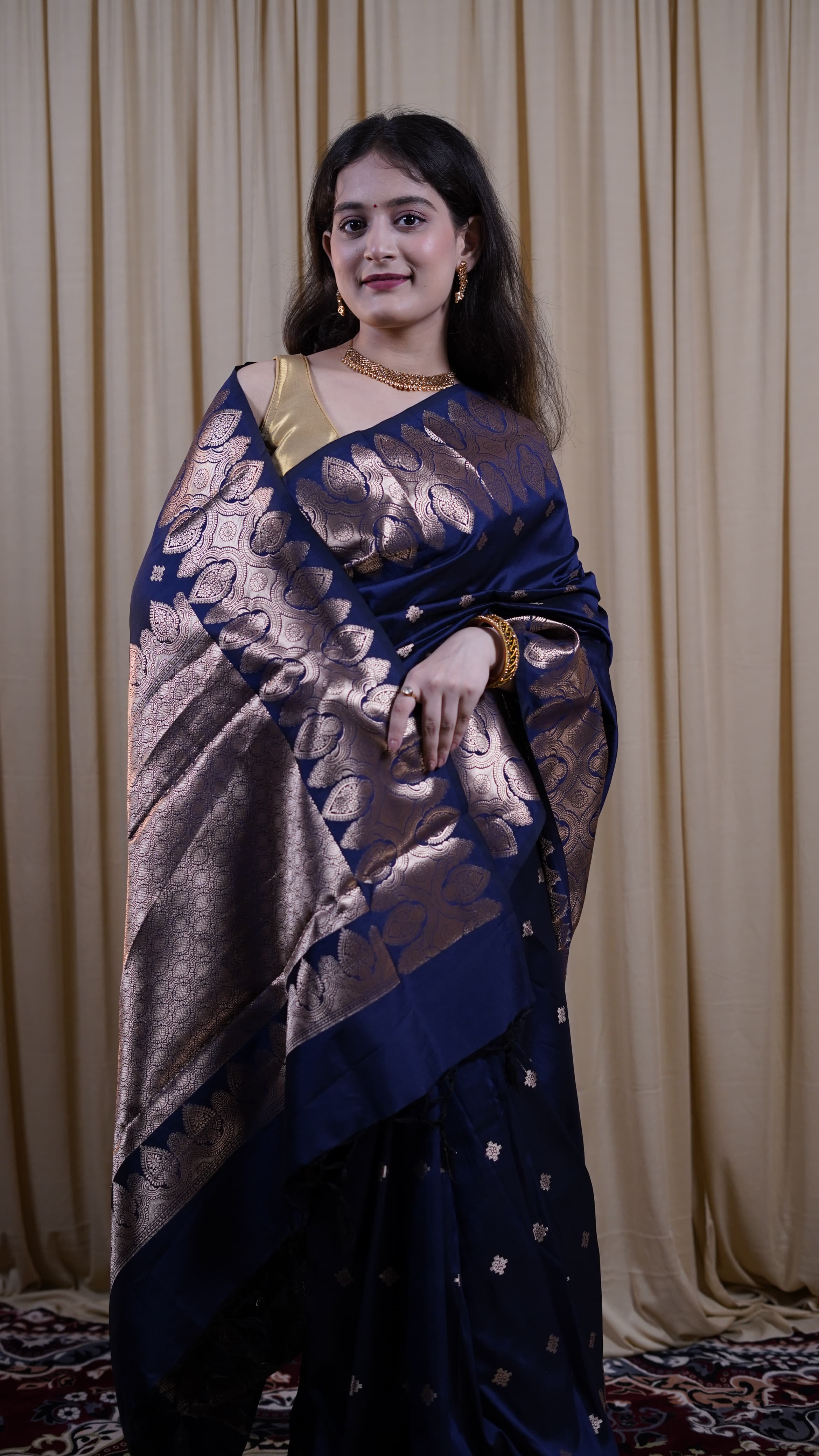 Pure Banarasi Handloom Katan Boota Saree