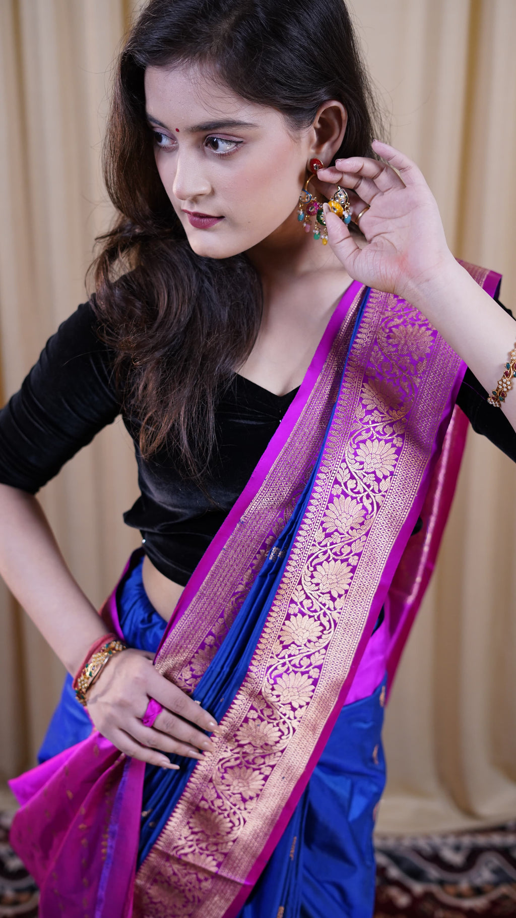 Pure Banarasi Handloom Katan Boota Saree