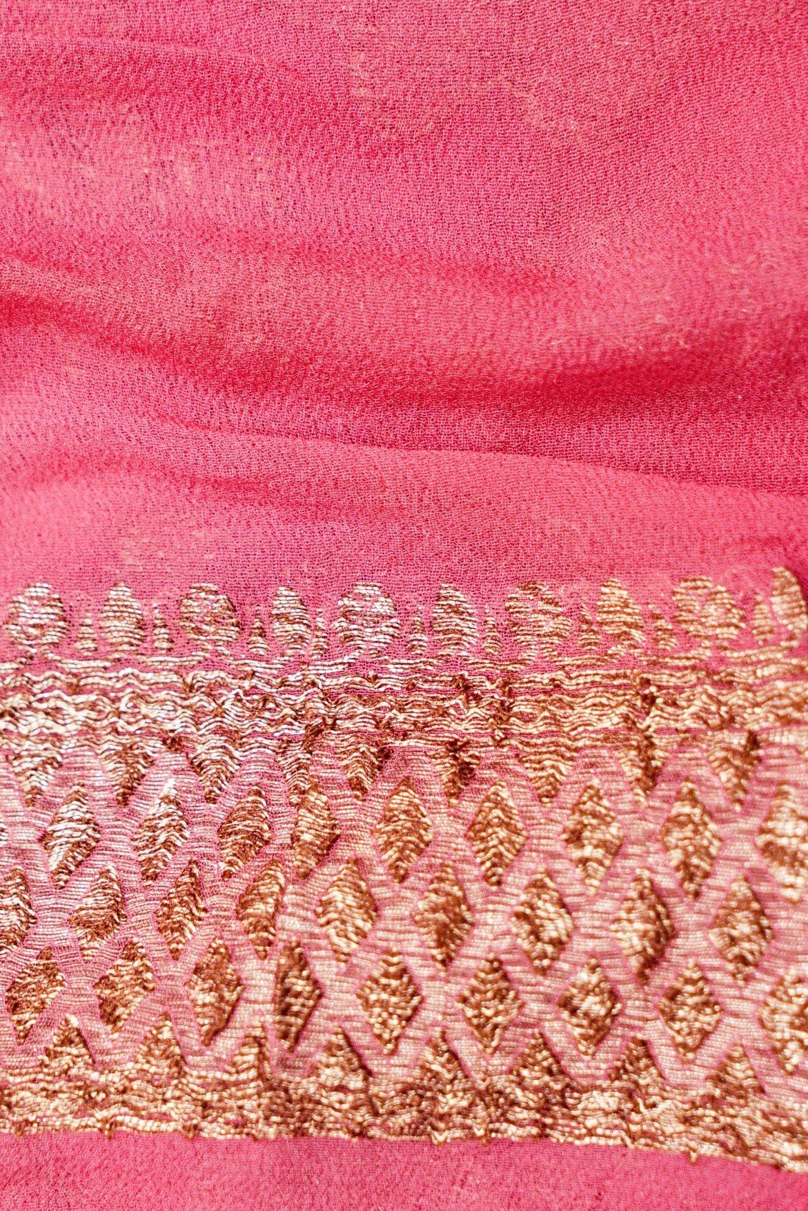 Pure Banarasi Handloom Khaddi Georgette Antique Refling Saree