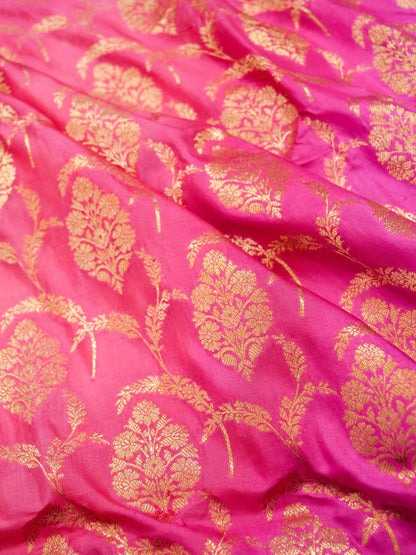 Pure Banarasi Handloom Katan Mashru Saree