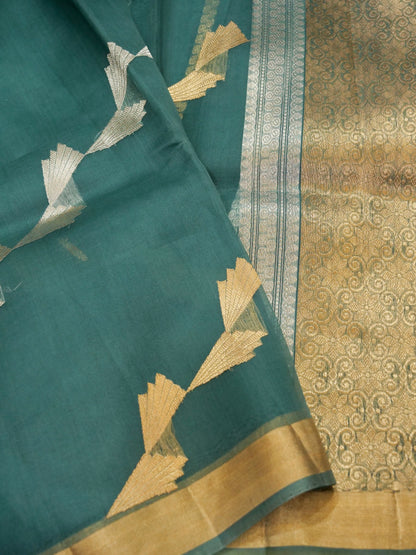 Pure Banarasi Powerloom Kora Silk Saree