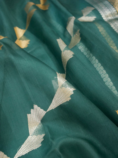 Pure Banarasi Powerloom Kora Silk Saree