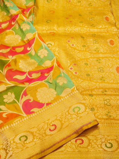 Pure Banarasi Handloom Katan Rangkaat Saree
