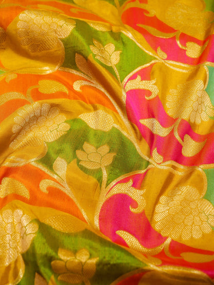Pure Banarasi Handloom Katan Rangkaat Saree