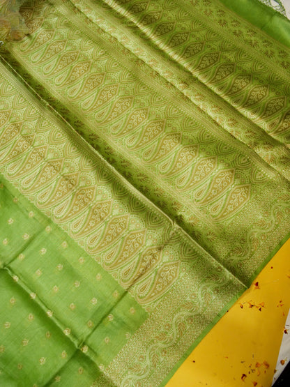 Pure Banarasi Powerloom Tussar Silk Saree