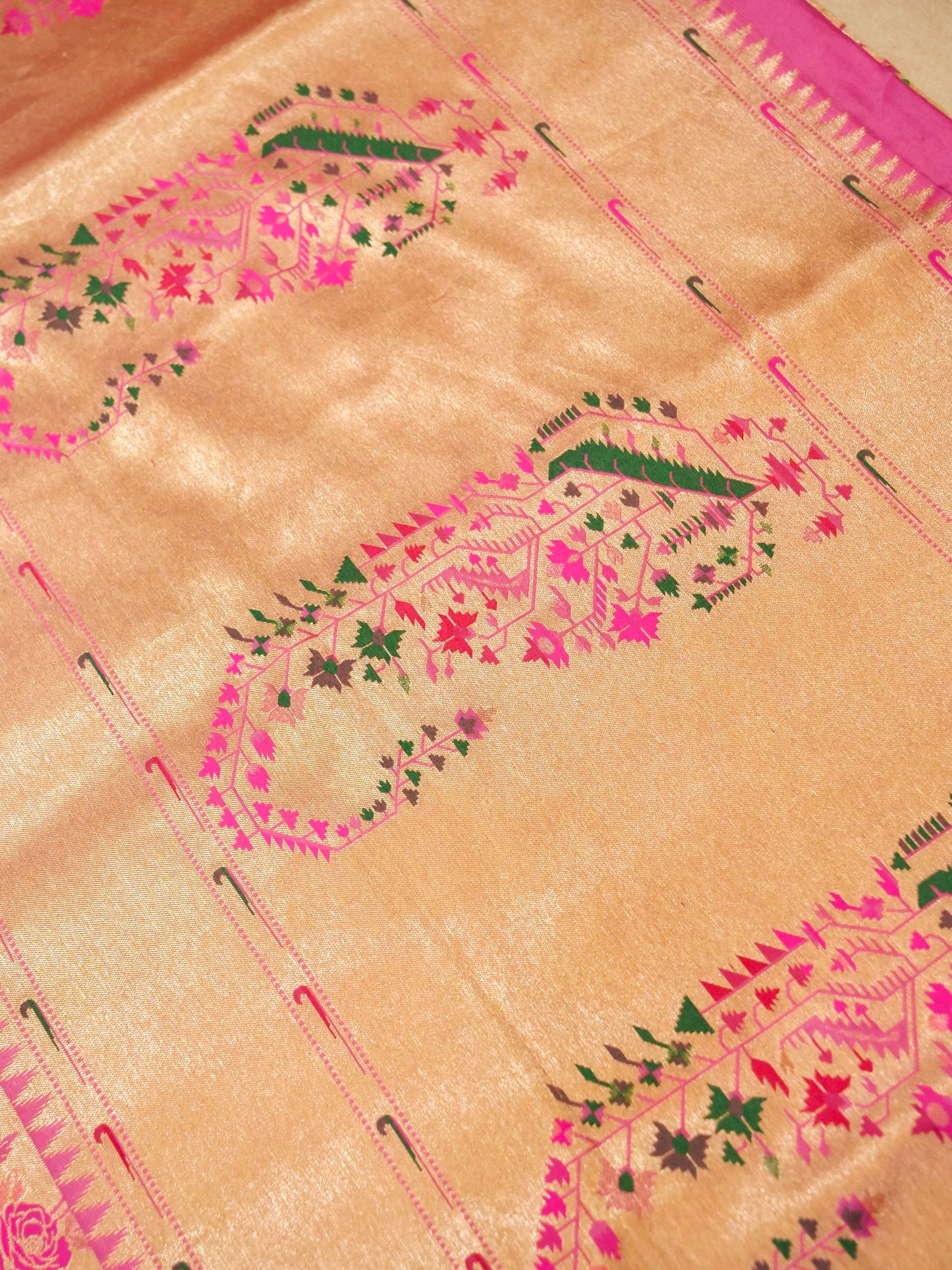 Pure Banarasi Handloom Katan Tissue Brocade Kinkhab Saree