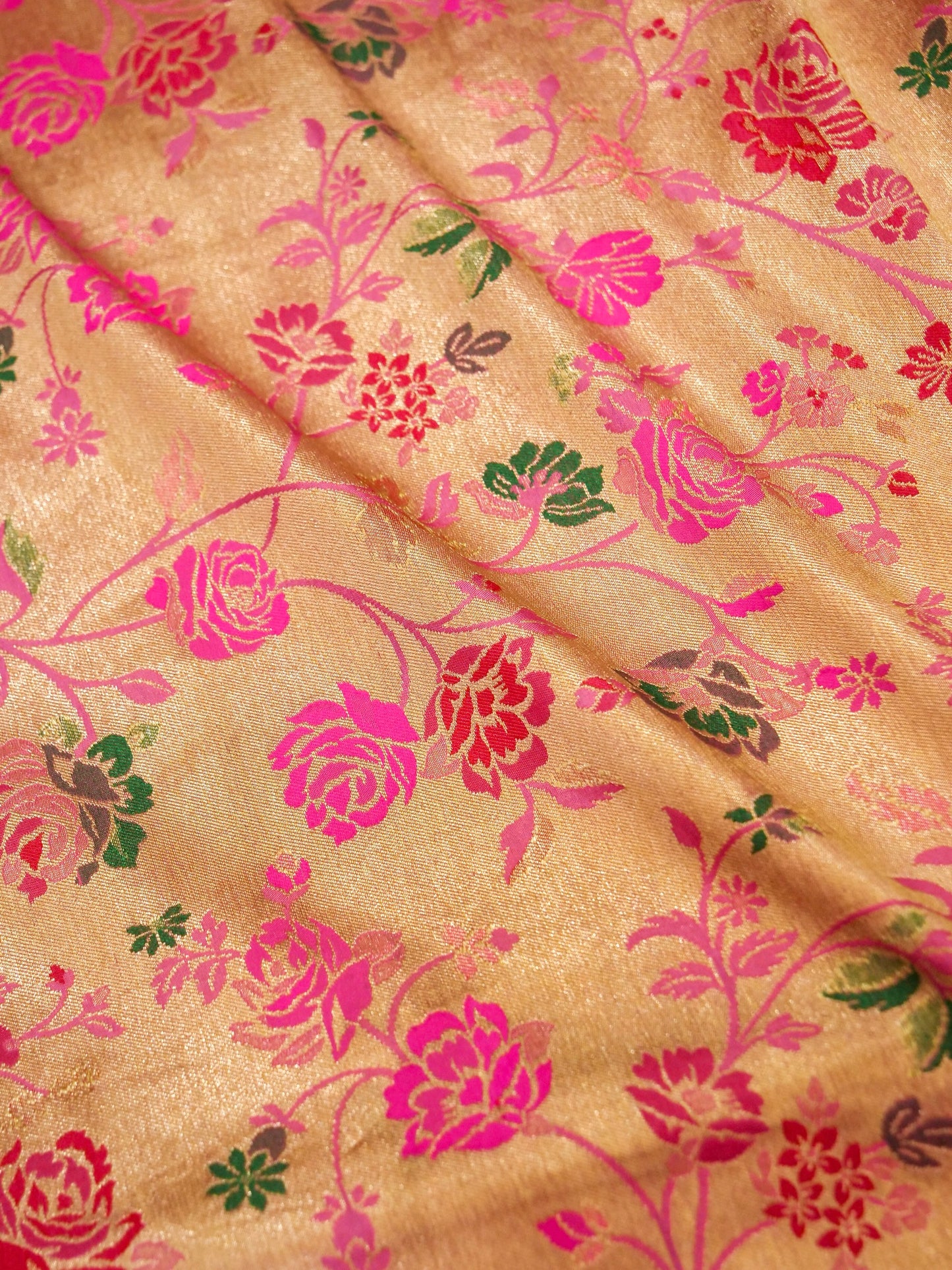 Pure Banarasi Handloom Katan Tissue Brocade Kinkhab Saree