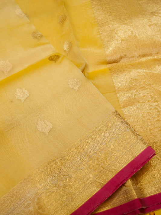 Pure Banarasi Handloom Kora Kadhwa Saree