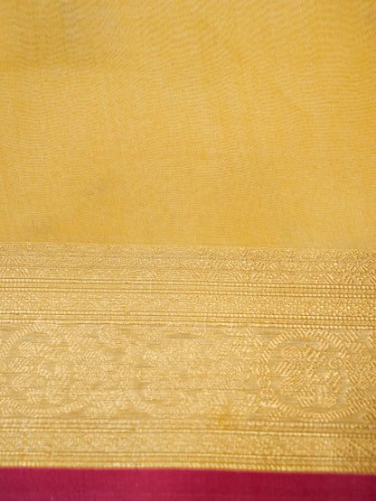 Pure Banarasi Handloom Kora Kadhwa Saree