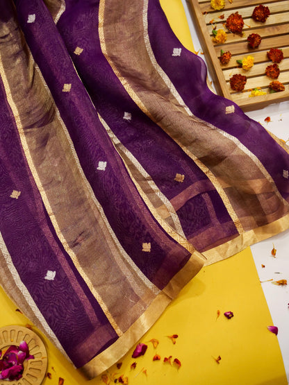 Pure Banarasi Powerloom Tissue Silk Saree