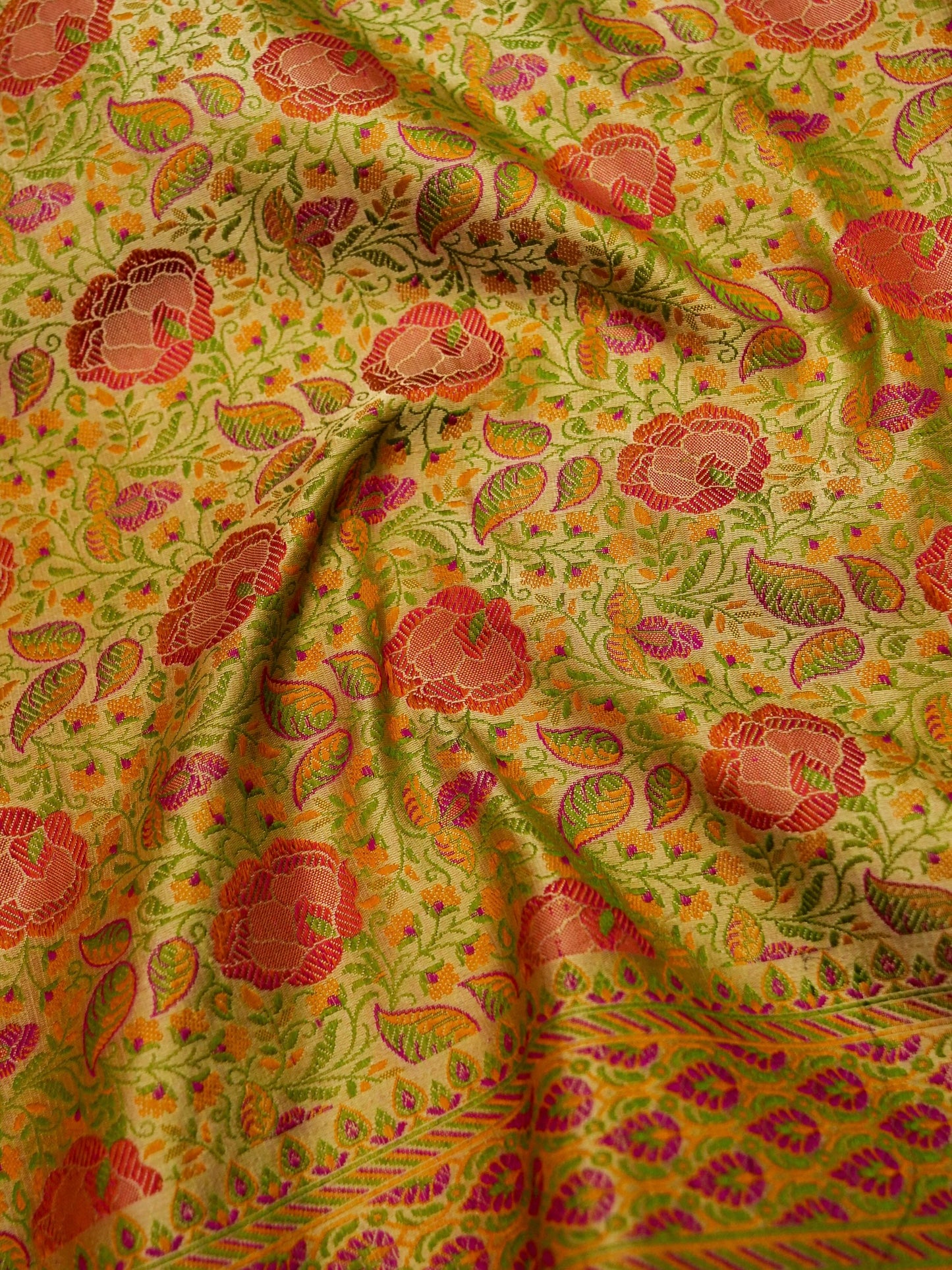 Pure Banarasi Handloom Katan Jamawar Saree