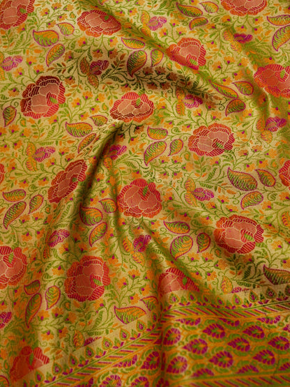 Pure Banarasi Handloom Katan Jamawar Saree