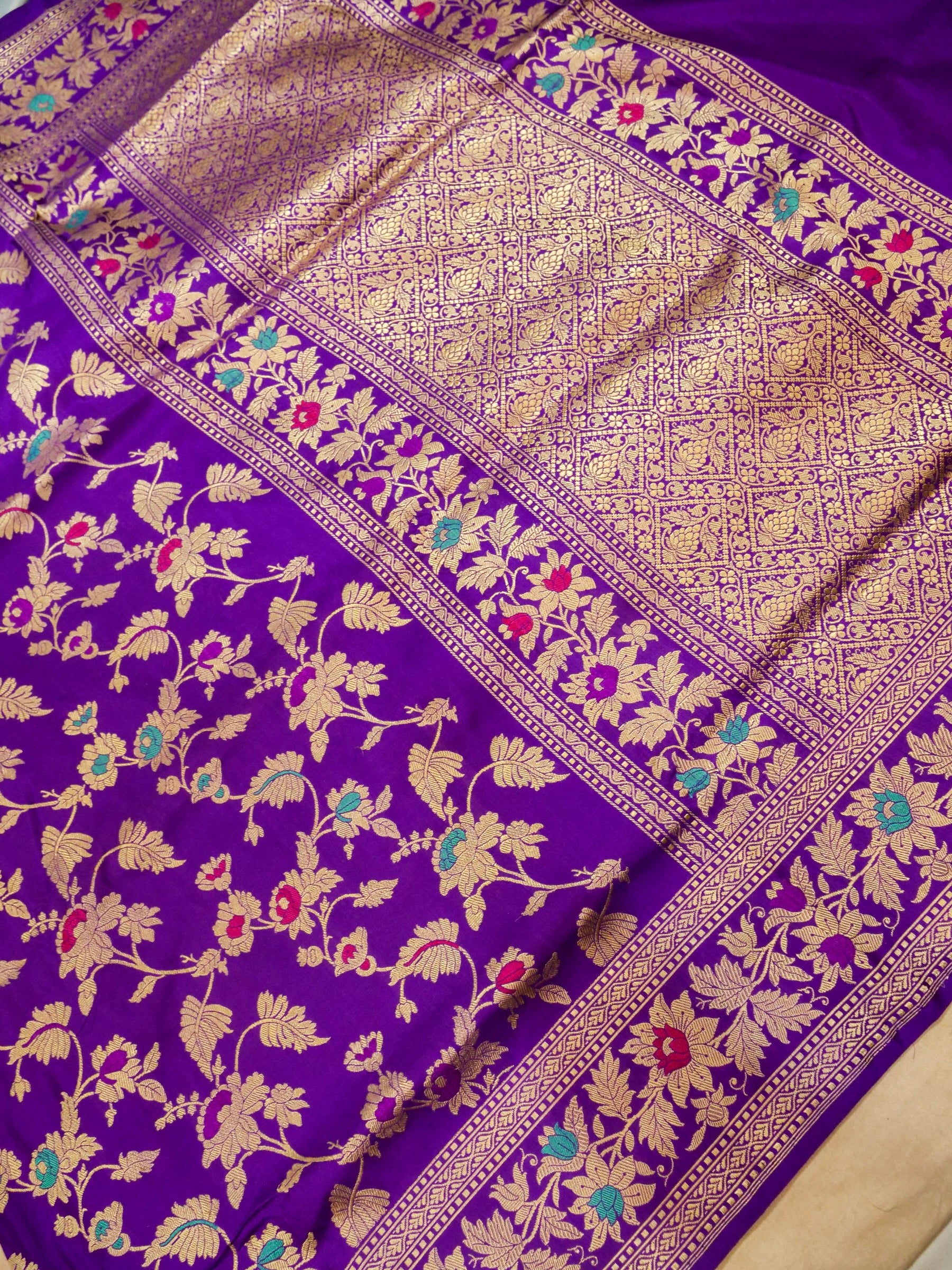 Pure Banarasi Handloom Jangla Mina Saree