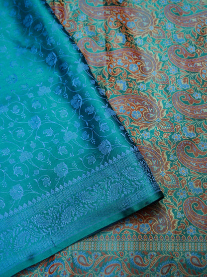 Pure Banarasi Handloom Katan Pashmina Tanchui Saree
